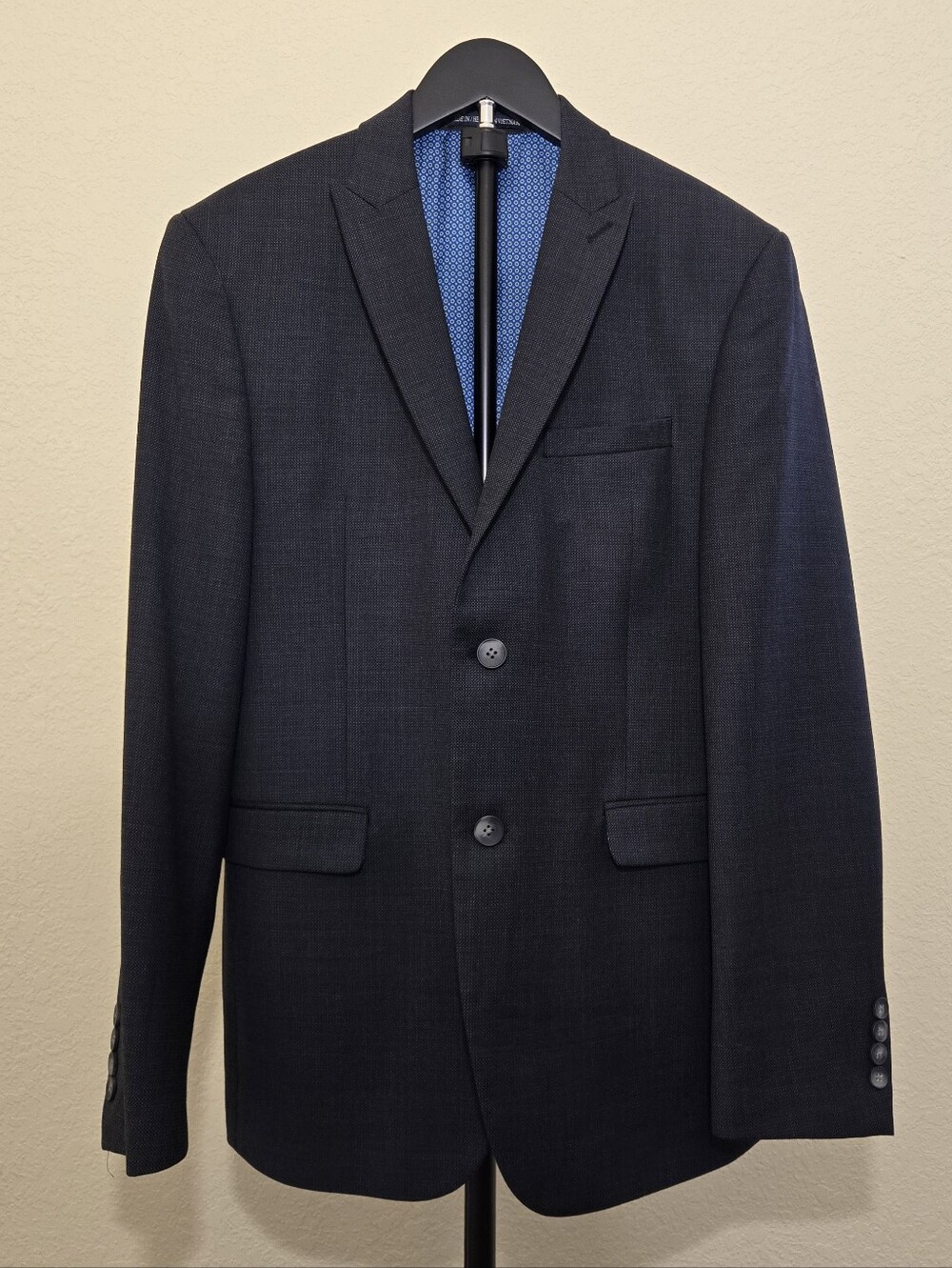 Original Penguin Men's Grey Suit Blazer with Bluegreen Lining
